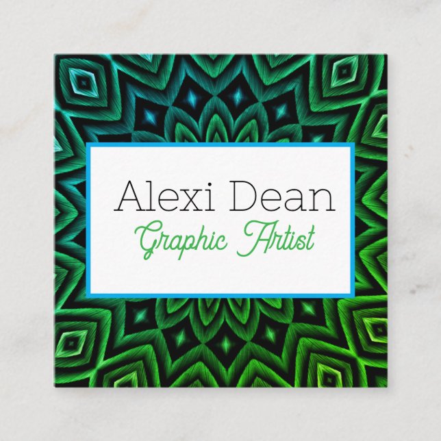 Affärskort Fyrkantigt Visitkort (Framsida)