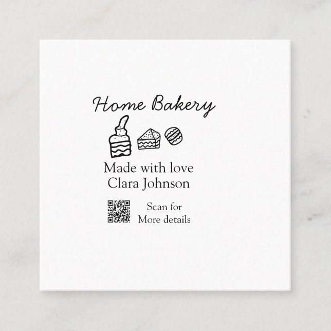 Affärskort Fyrkantigt Visitkort (Framsida)