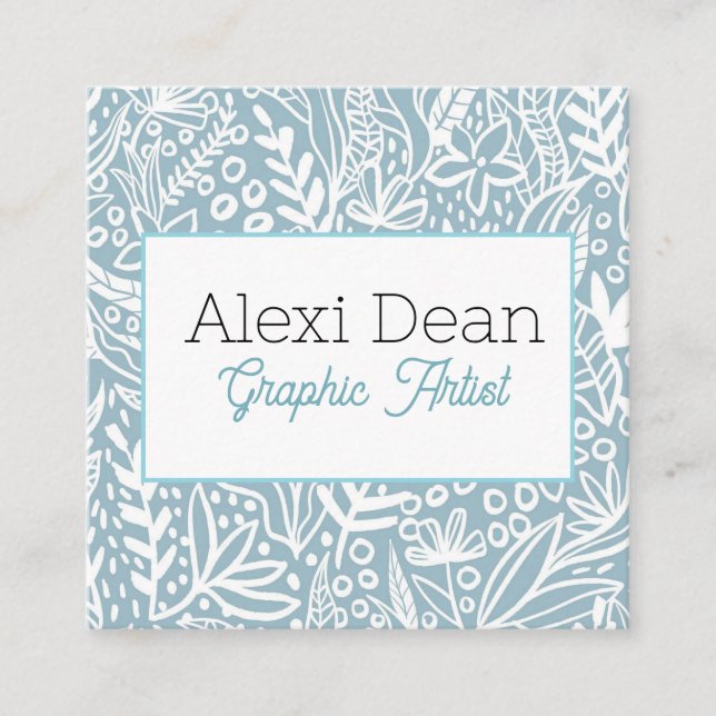 Affärskort Fyrkantigt Visitkort (Framsida)