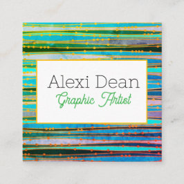 Affärskort Fyrkantigt Visitkort