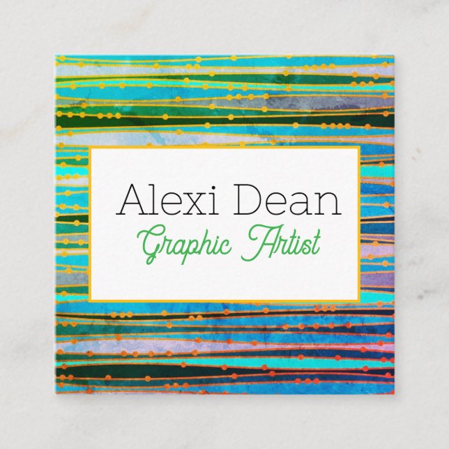 Affärskort Fyrkantigt Visitkort (Framsida)