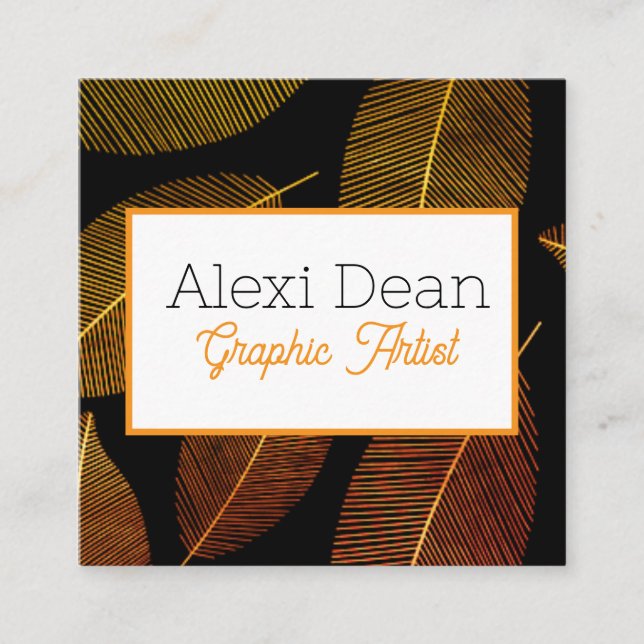 Affärskort Fyrkantigt Visitkort (Framsida)