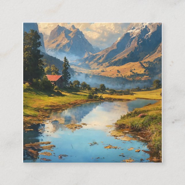 affärskort fyrkantigt visitkort (Framsida)