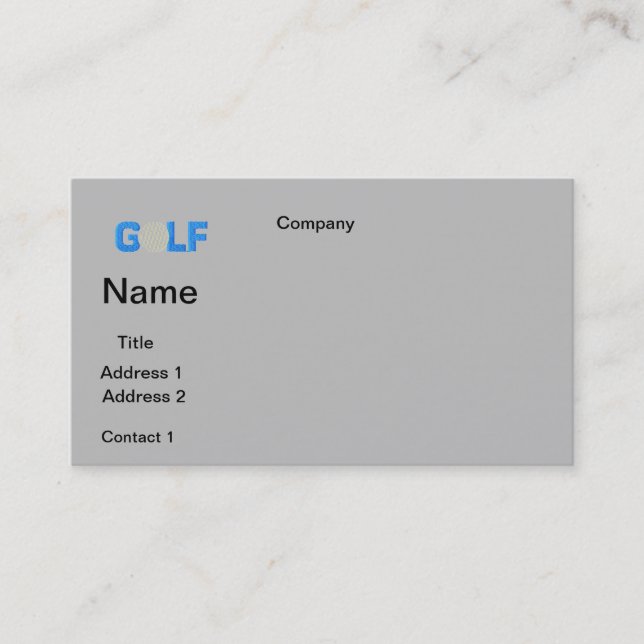 affärskort GOLF-KONSTRUKTION Visitkort (Framsida)