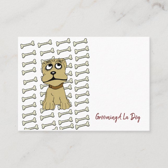 Affärskort, Grooming Hundar Tassar Affärskort Visitkort (Framsida)