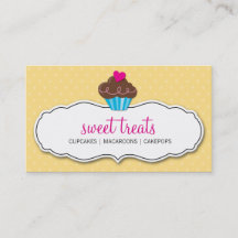 AFFÄRSKORT gult av söt fet cupkakssmör