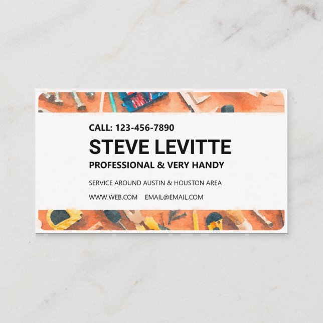 Affärskort: Handyman Visitkort (Baksida)