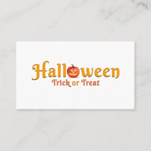 Affärskort happy halloween bus eller godis visitkort