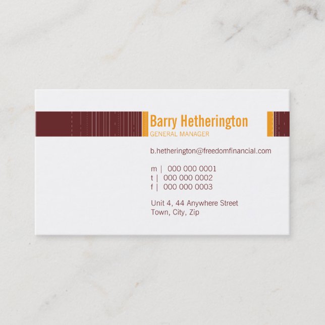 AFFÄRSKORT: höft 1 Visitkort (Framsida)