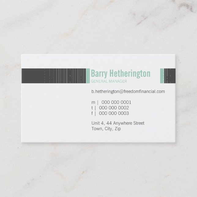 AFFÄRSKORT: höft 8 Visitkort (Framsida)