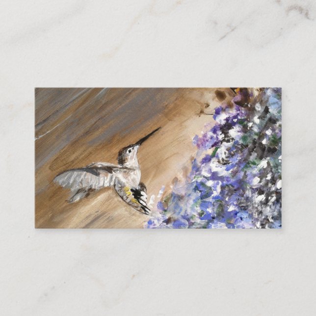 Affärskort - Hummingbird Original Art by Beth Visitkort (Framsida)