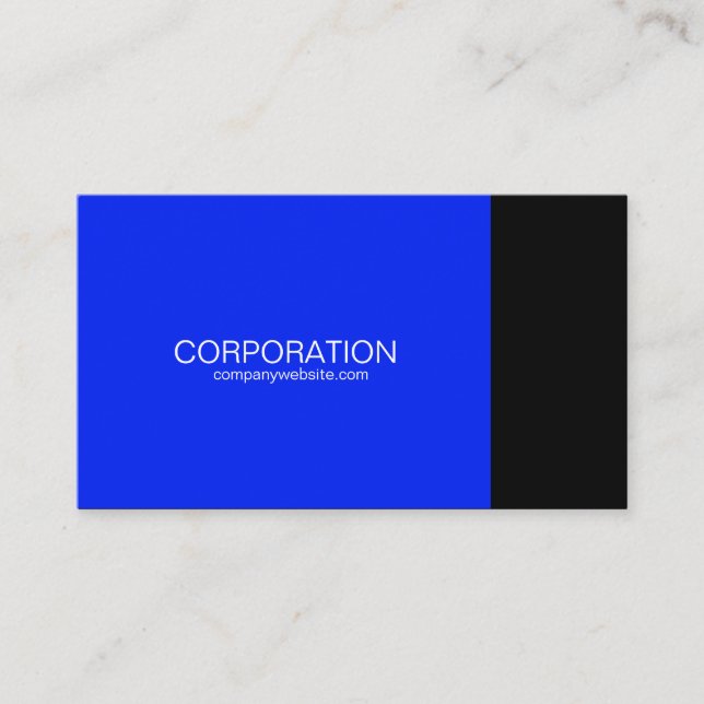 affärskort i blå och svart klass med webbplats visitkort (Framsida)
