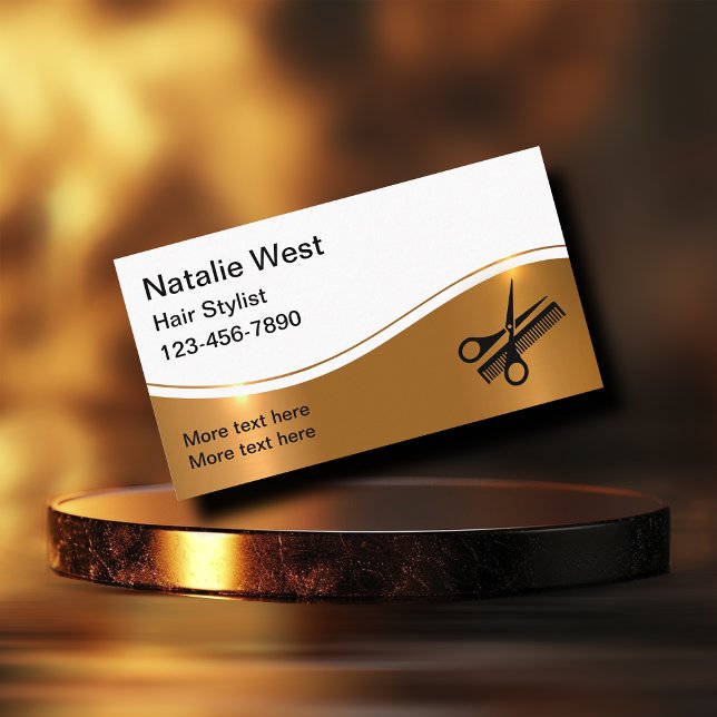 Affärskort i Classy Hairstylist Visitkort (Skapare uppladdad)