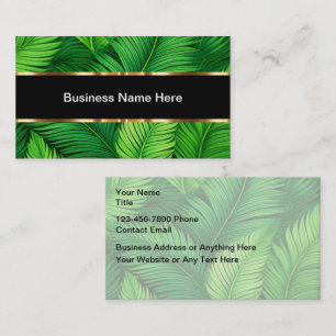 Affärskort i Classy Tropical Blommigt Handflatan L Visitkort