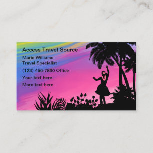 Affärskort i Colorful Travel Agent Visitkort