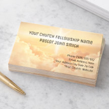 Affärskort i den kristna Himmelska molnkyrkan