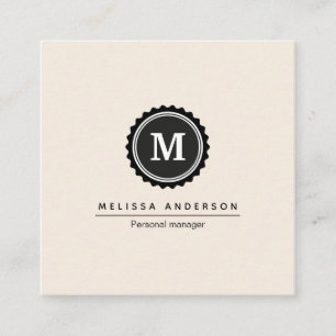 Affärskort i enkla stil. fyrkantigt visitkort