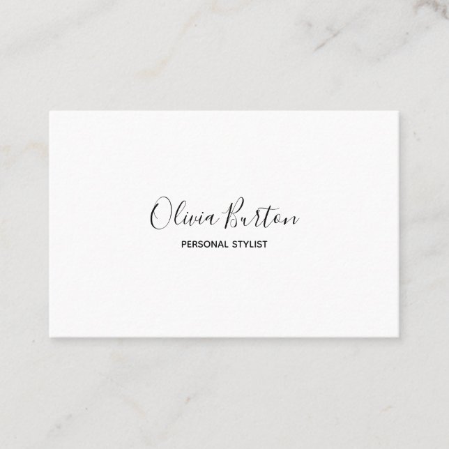 Affärskort i enkla stil. Svartvit. Visitkort (Framsida)