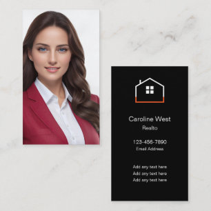 Affärskort i Luxury Realtor Porträtt Silke Stil Visitkort
