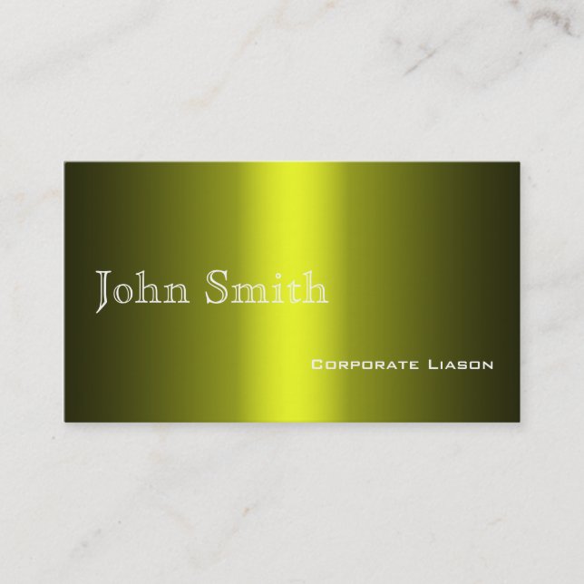 AFFÄRSKORT i PROFESSIONELLEN GULD Visitkort (Framsida)