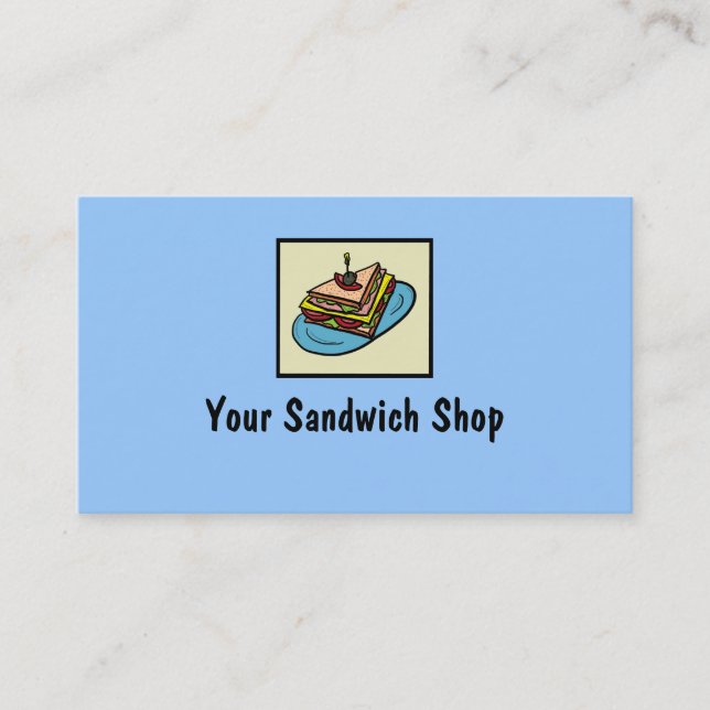 Affärskort i Sandwich-anpassadet Visitkort (Framsida)