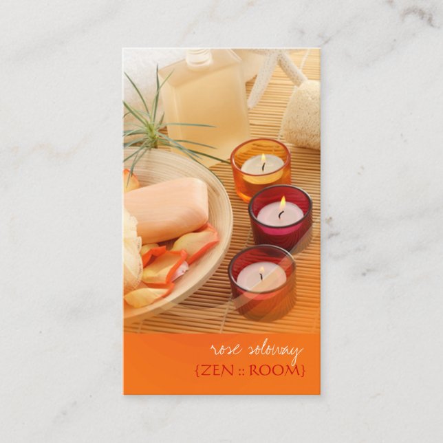 affärskort i Zen-rum Visitkort (Framsida)