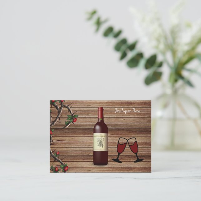 Affärskort, Liquor Store Visitkort (Stående Fram)