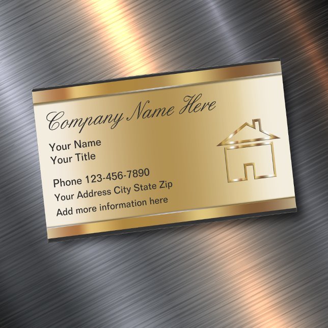 Affärskort Magnet Classy Realtor (Classy Realtor Magnetic business cards)