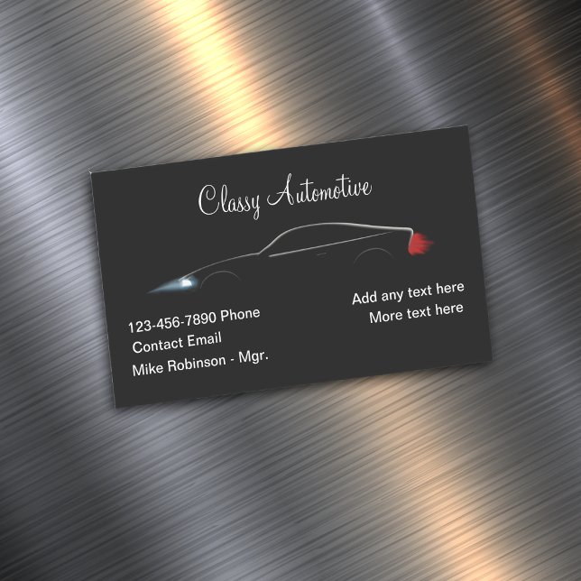 Affärskort Magnet Design i klass Automotive (Skapare uppladdad)