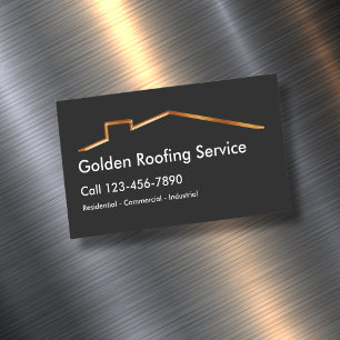 Affärskort Magnet för Classy Simple Roofing Servic