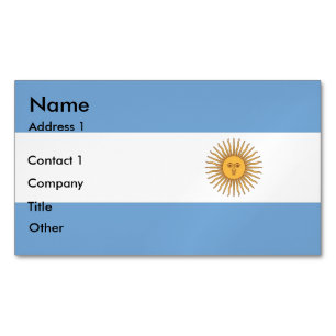 Affärskort Magnet med Flagga Argentina