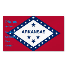 Affärskort Magnet med Flagga av Arkansas