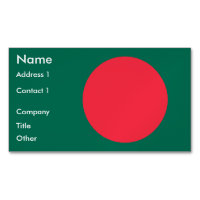 Affärskort Magnet med Flagga av Bangladesh