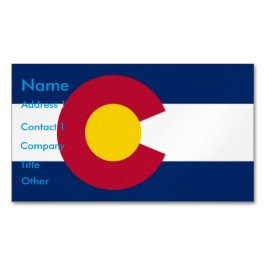Affärskort Magnet med Flagga av Colorado