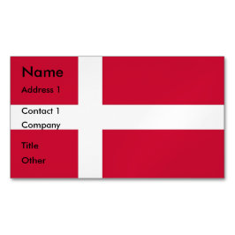 Affärskort Magnet med Flagga av Danmark