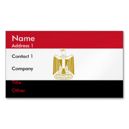Affärskort Magnet med Flagga av Egypten