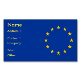 Affärskort Magnet med Flagga av Europeiska unionen