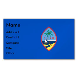 Affärskort Magnet med Flagga av Guam