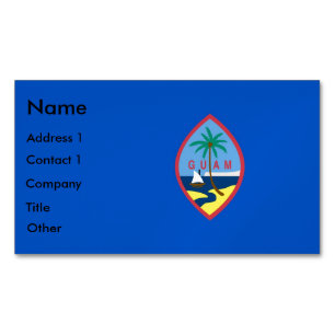 Affärskort Magnet med Flagga av Guam