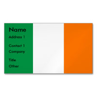 Affärskort Magnet med Flagga av Irland