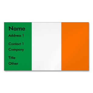 Affärskort Magnet med Flagga av Irland