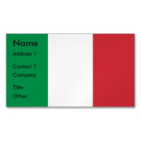 Affärskort Magnet med Flagga av Italien