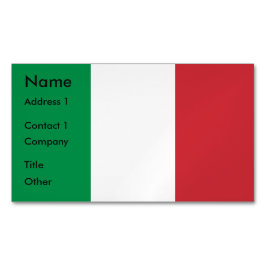 Affärskort Magnet med Flagga av Italien