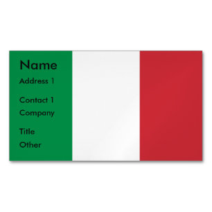Affärskort Magnet med Flagga av Italien