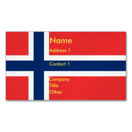 Affärskort Magnet med Flagga av Norge