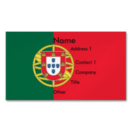 Affärskort Magnet med Flagga av Portugal