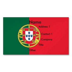 Affärskort Magnet med Flagga av Portugal
