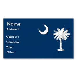 Affärskort Magnet med Flagga av South Carolina