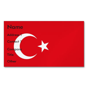 Affärskort Magnet med Flagga av Turkiet