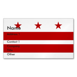 Affärskort Magnet med Flagga av Washington DC